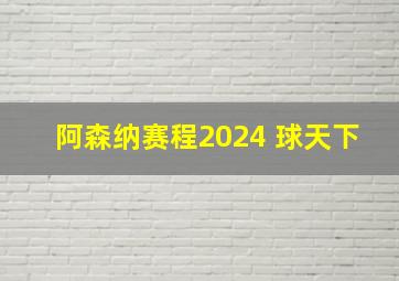 阿森纳赛程2024 球天下